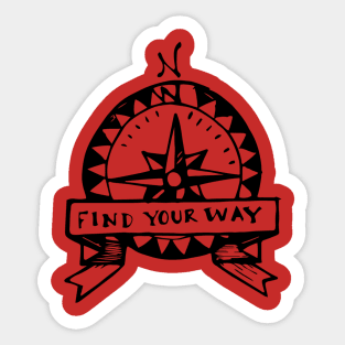 Landkonuur "Find you way" Sticker